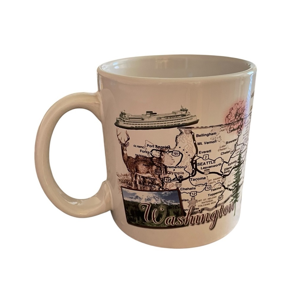 Certified International Collectible Souvenir Mug, Washington State, 20 Oz.
